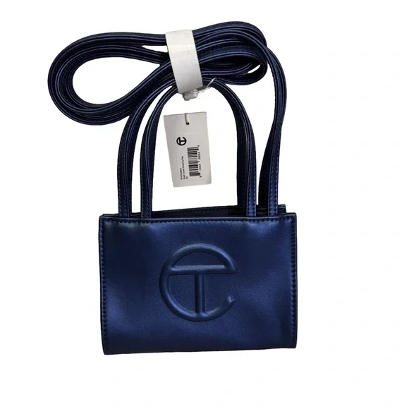 Telfar Cobalt Blue Small Shopping Bag NWT Double Straps Handles and Crossbody - Picture 6 of 11